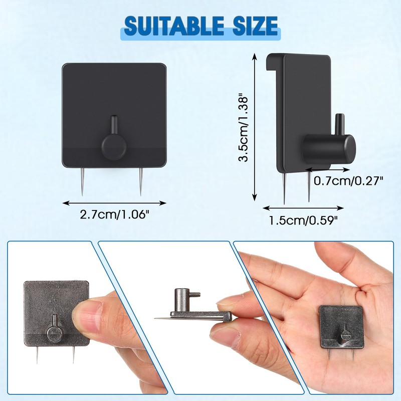 Lounsweer 4 Pcs Cubicle Hooks for Fabric Walls Cubicle Clips