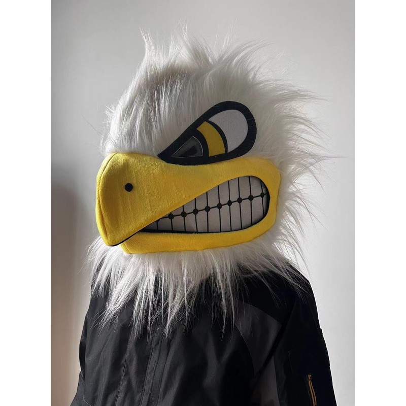 To.beone Plush Eagle Mascot Head Costume Animal Mask Head Adult