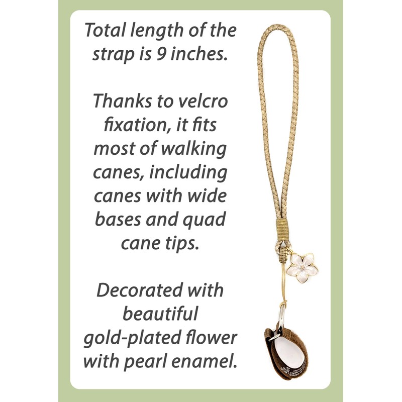 Asterom Cane Strap for Women, Walking Cane Accessories - Fashionable