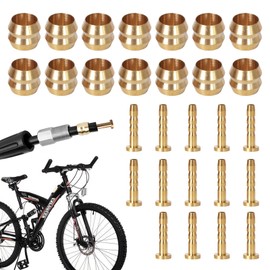 Hydraulic Disc Brake Hose Olive Insert, 15 Set Disc Brake Olive Insert, Hydraulic Brake Cable Olive Plug Insert, Bicycle Inner Tube Olive Insert for Shimano Replacement Part (BH59)