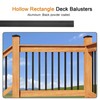 25 Pack 36" Black Hollow Rectangle Aluminum Deck Balusters with