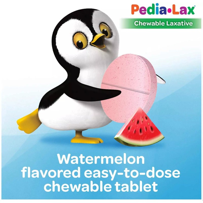 Pedia-Lax Pedia Lax Laxative Chewable Tablets Watermelon Flavor 90 Count
