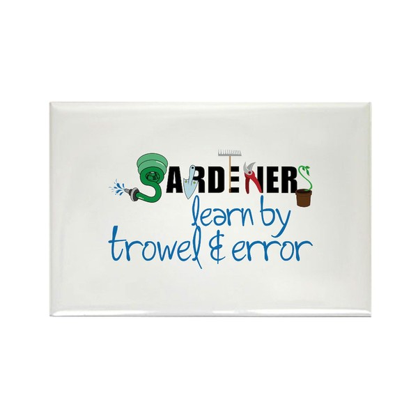 CafePress Trowel And Error Magnets Rectangle Magnet, 2"x3" Refrigerator Magnet