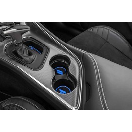 Auprite 11Pcs Anti-Dust Mats for 2015-2023 Challenger Accessories,Cup Holder Liners Mats Door Pocket Center Console Liners for Dodge Challenger 2015-2023(Blue)