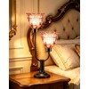 Lightdot Mid Century Modern Table Lamp Red Glass Vintage Lamp