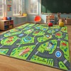Merelax 3x5 Kids Car Rug Green Grey Area Rugs for