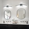 PRESDE Modern Black LED Bathroom Vanity Light 24in Dimmable Bathroom