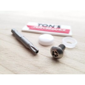 Ton's Performance Custom Harley Davidson Parts cap Stainless Steel Anti Theft Torx Bolt Harley Seat Mounting Rear Fender White Cap
