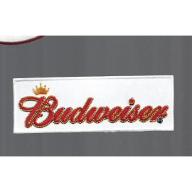 NEW 1 3/4 x 4.5 inch Budweiser Bar Beer IRON ON PATCH FREE SHIPPING