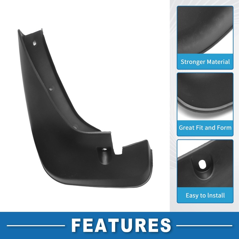 A ABSOPRO Mud Flap Splash Guard with Mount Accessories Front