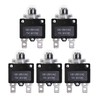 Fuzbaxy 5PCS 15Amp Circuit Breakers with Push Button Reset 32VDC,AC125-250V