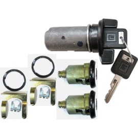 STRATTEC/OEM + Lockcraft NEW Oldsmobile OEM Black Ignition & Door Lock Key Cylinder Set W/2 Logo Keys