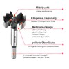SUQIN 35mm Professional Forstner Drill Bit,Round Handle Forstner Wood Drill