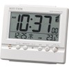 Rhythm 8RZ201SR03 Atomic Clock Alarm Temperature Calendar, White, 3.6 x