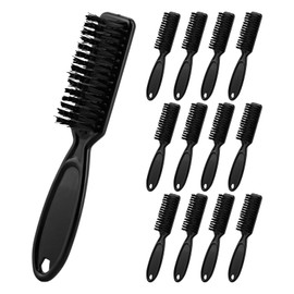 Barber Clipper Cleaning Brushes Set, 12 Pcs Hair Styling Nylon Brush Tool, Multifunctional Cleaning Supplies for Hair Salon, Home and Travel Use, Fits Fades Nail Neck Duster Manicure (Black)