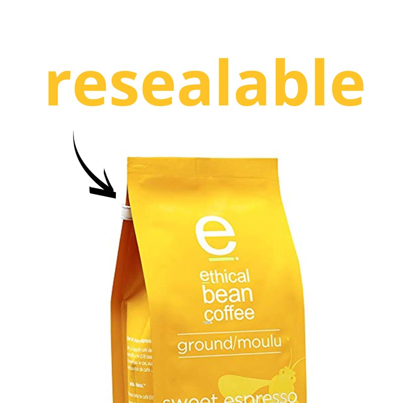 Ethical Bean Coffee Sweet Espresso Medium Dark Roast Fairtrade Organic