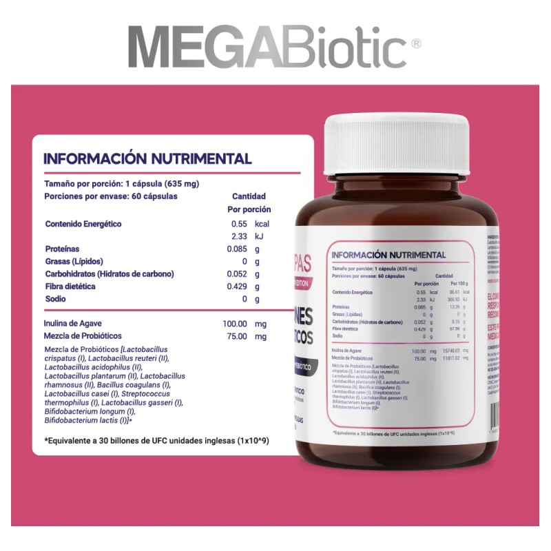 Probiticos 15 Cepas 30 Billones Para Mujer Megabiotic Probiticos Woman