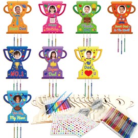 gisgfim 16 Pack Easter Cross Wind Chime Crafts Kits for Kids Make Your Own Sunday School Craft Religious Christian Crafts Wooden DIY Arts for Party School Classroom Decorations Supplies Birthday Favor