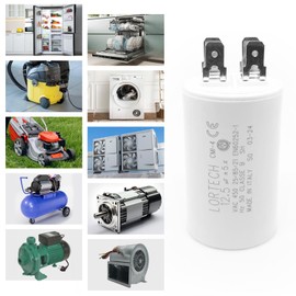 Permanent Capacitor 12.5µF - Diameter 35 mm x 56 mm - Flat Base - Made in Italy