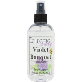 Eclectic Lady Violet Bouquet Body Spray, Double Strength, 8 ounces, Body Mist for Women with Clean, Light & Gentle Fragrance, Cologne with Soft, Subtle Aroma For Daily Use