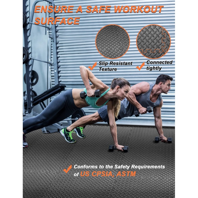 innhom Gym Flooring Mats Exercise Mat for Floor Workout Foam