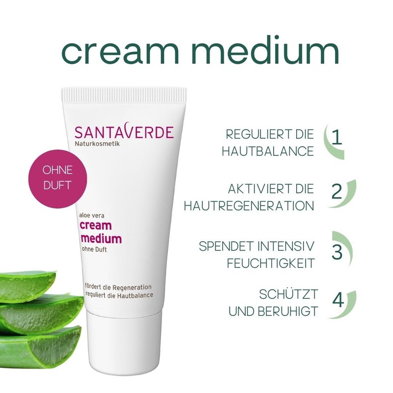 SantaVerde Aloe Vera Creme Medium ohne Duft