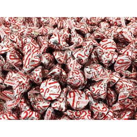 Candy Cane Kisses Christmas Edition 2 LBS - Individually Wrapped Candies - Bulk Candy By Queen Jax