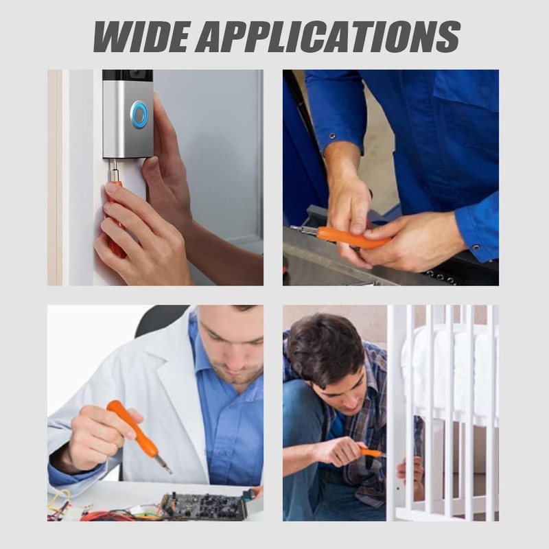 2Pcs Doorbell Screwdriver Set Precision Screwdriver Kit Magnetic Double-Ended Screwdriver