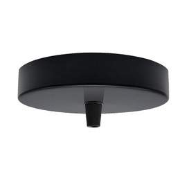 LEDSone Ceiling Rose Pendant Cable Grip Clamp Plate for Light Fitting Hanging Lamp,100mm Multi Colour Full Set UK Stock (Black)