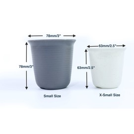 ALL in ONE Mini Plastic Plant Flower Pots for Plants Flowers Succulents Home Office Table Decoration (S-White)