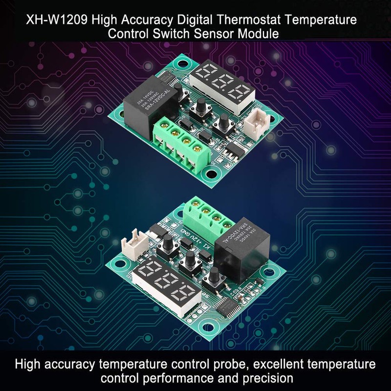 AITRIP 6 x LED Digital Thermostat DC 12 V -