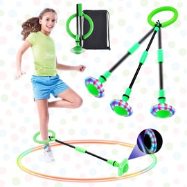 Swing Wheel mit Lichtrad,Kinder Blinkender Springring,Hüpfspiele für Kinder,Blinkender Sprungball,Blinkt Schaukelball Sportspielzeug,Springball für den Knöchel,Hüpfspie Fettverbrennungsspiel Kinder