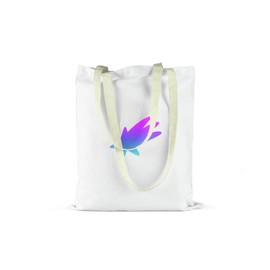 Le Jardin du Lin Bedruckte Einkaufstasche, Tasche, Faltbar, Stofftasche mit Zwei Langen Henkeln, Größe: 34x40 Cm