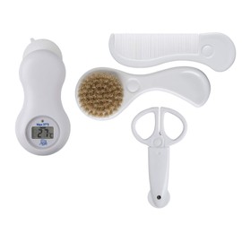 Rotho Babydesign Care Gift Set 4 Pieces – Care Gift Set – Baby Gift Set – Baby Care Set – Baby Scissors – Baby Comb – White