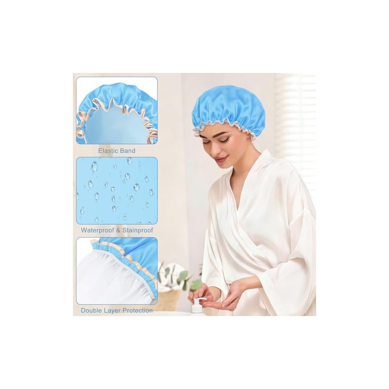 IEOVIEE Gorrito para bañarte de Mujer, Gorro de Baño Impermeable