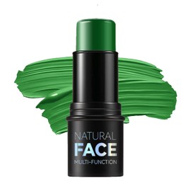 Green Face Paint Stick - Face & Body Paint for Halloween Cosplay Costume Party, Easy Application Green Stick for Witch Grinch Makeup