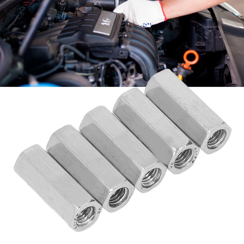 10Pcs Coupling Nut Hex 304 Stainless Steel Rod Connector Nut