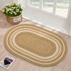 RCTJHOME 2x3 Oval Braided Entryway Rug Natural Color Farmhouse Kitchen