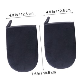 Beavorty Self Tanning Applicator Mitts Set Tanning Mitts Soft Lint Gloves Easy to Apply Sunless Tan Black