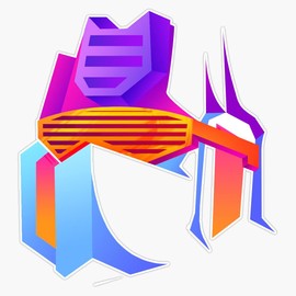 Retro Soundwave Bumper Sticker Window Vinyl Decal 5"