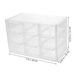 TEHAUX 9-grid Drawer Storage Bin Desk Organizer Storage Box for Desktop Office Home with Material Multifunctional Design