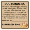 M MeshaKippa Farm Fresh Egg Handling Instruction Sticker, 2 inch,