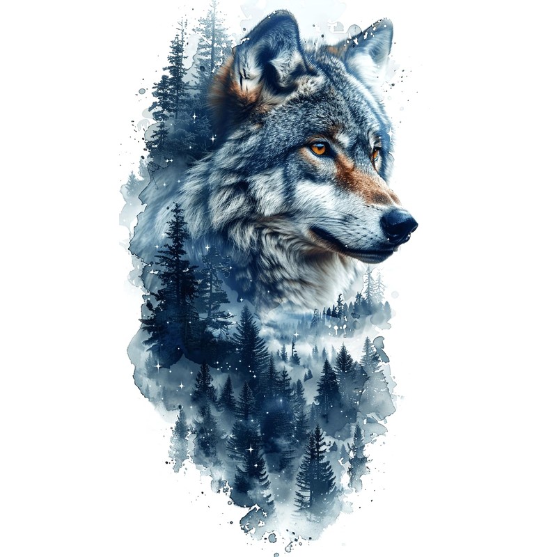 FoxWolf5 Temporary Fox Tattoo Fake Wolf Tattoo Animal Tattoos 5