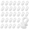 QZVCGSTA 100 Pcs Curtain Hooks Gliders Rollers White Curtain Hooks