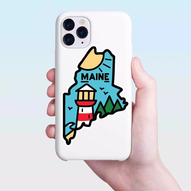 RetroPlanet Maine Lighthouse State Pride Die Cut Vinyl Sticker