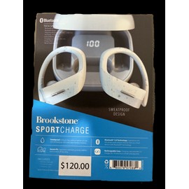 None Brookstone Sport Charge True Wireless Earbuds Sweat-Proof / Noise-Reducing
