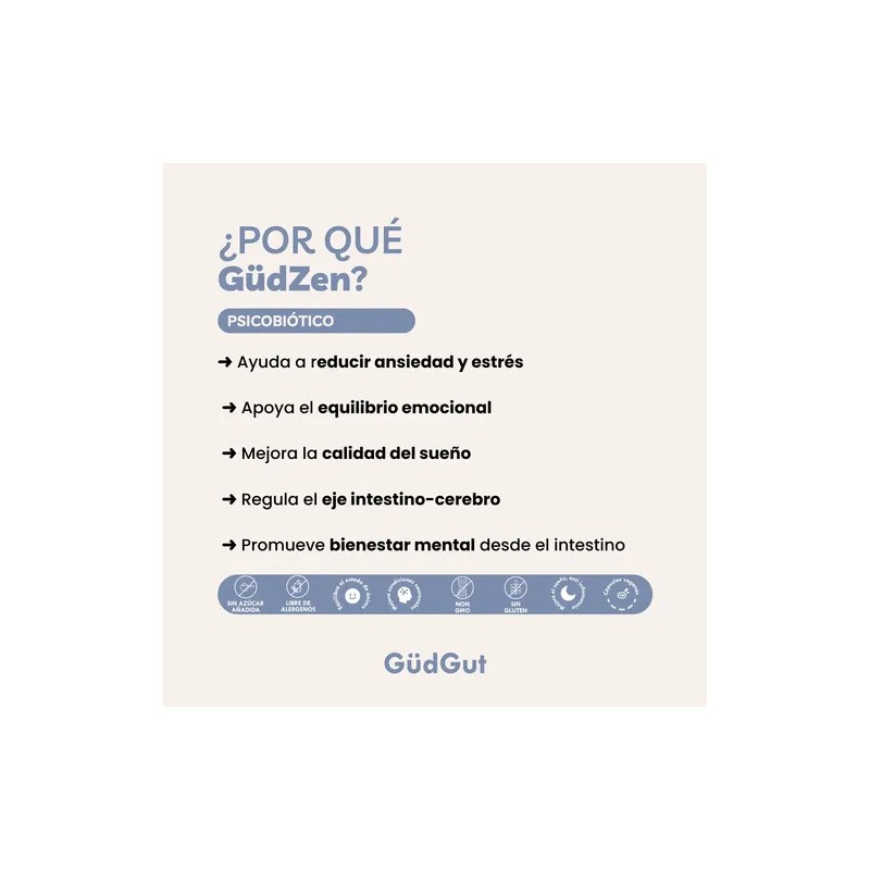 Gudgut - Gudzen Psicobioticos Probioticos - Salud Intestinal