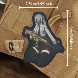 Cartoon Tactical Beauty Patches, Printed Hook & Loop Patch Military Morale Badge for Backpacks, Vests, Hats, Jackets