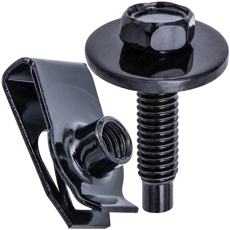Rexka 10 Sets M6-1.0 Extruded U Nuts & Hex Head