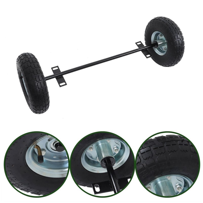 Timunr All-Terrain Smooth Travelling Black Inflatable Wheel Kit Replacement for